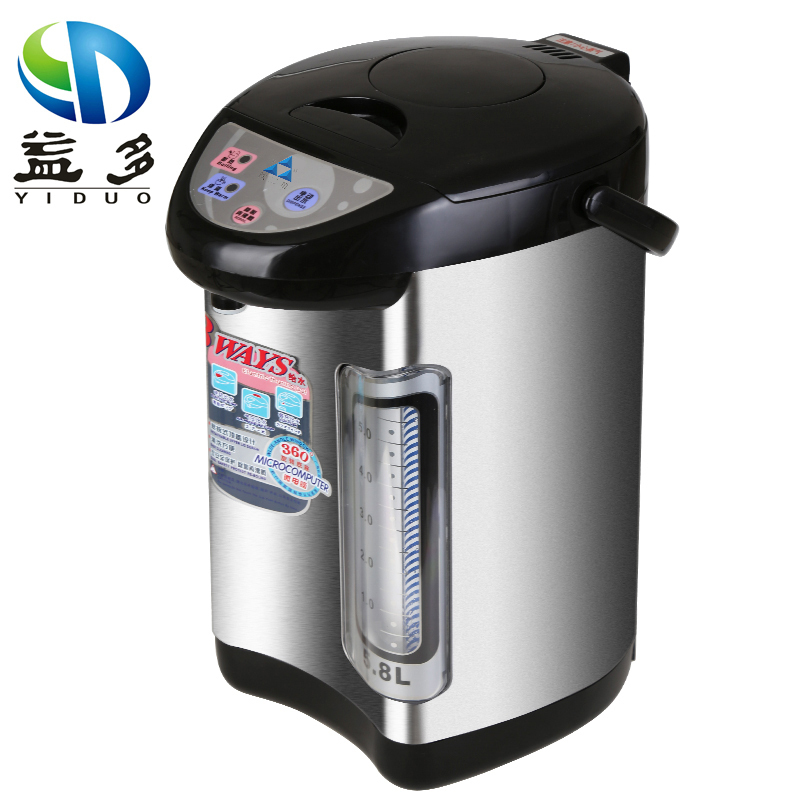 益多508CD电热水瓶 304不锈钢电水壶 5L大容量智能保温电开水壶热水壶电动出水等三种出水方式大视屏显示