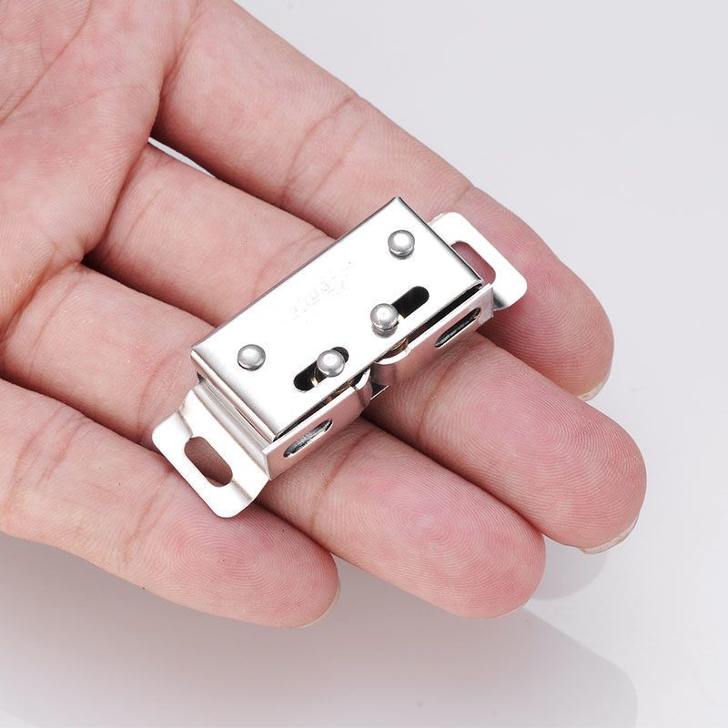 家具柜门门碰五金件配件卡扣老式门夹扣锁扣强力小磁吸碰扣碰珠亮银色