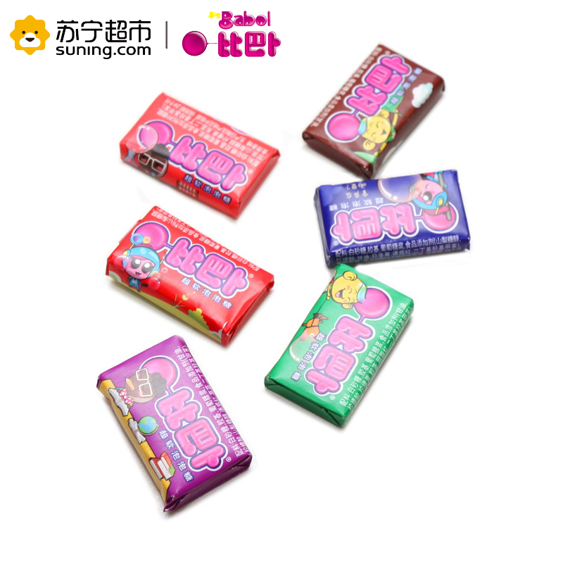 比巴卜 混合瓶装超软泡泡糖675克/瓶150粒