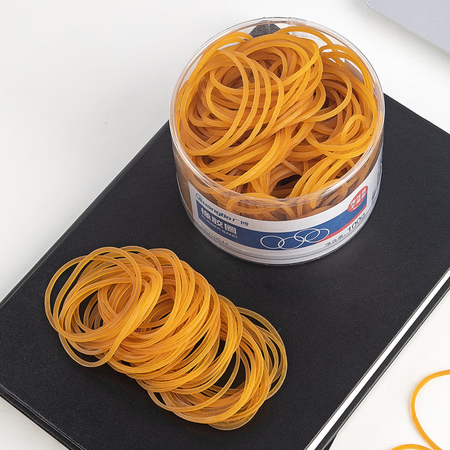 广博(GuangBo) WQT9544 100g 橡胶圈 1 盒 黄色高清大图