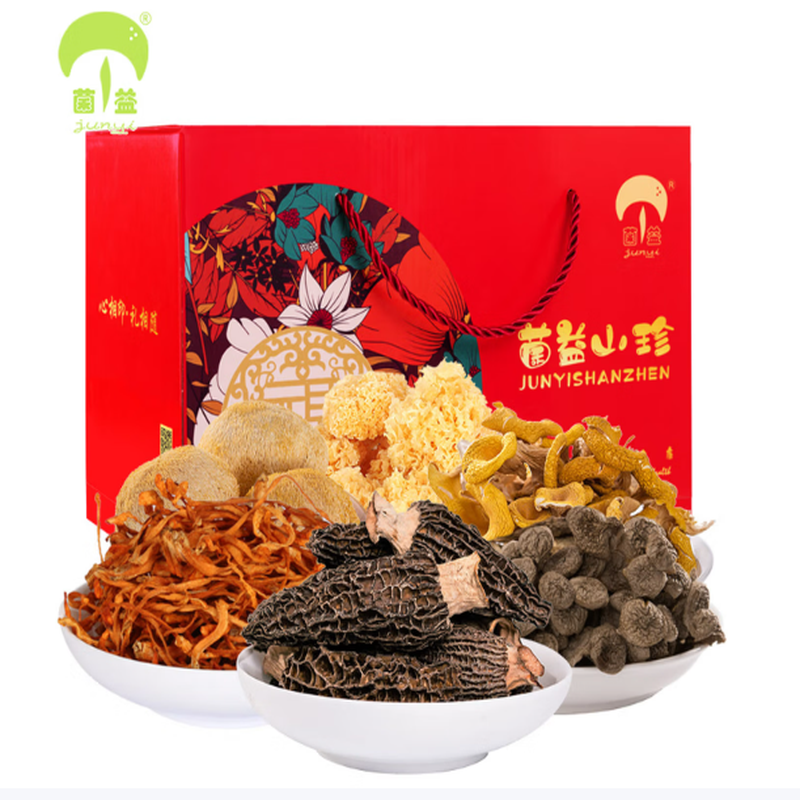 菌益国风礼 南北干货特产山珍干货礼盒466g(1盒)