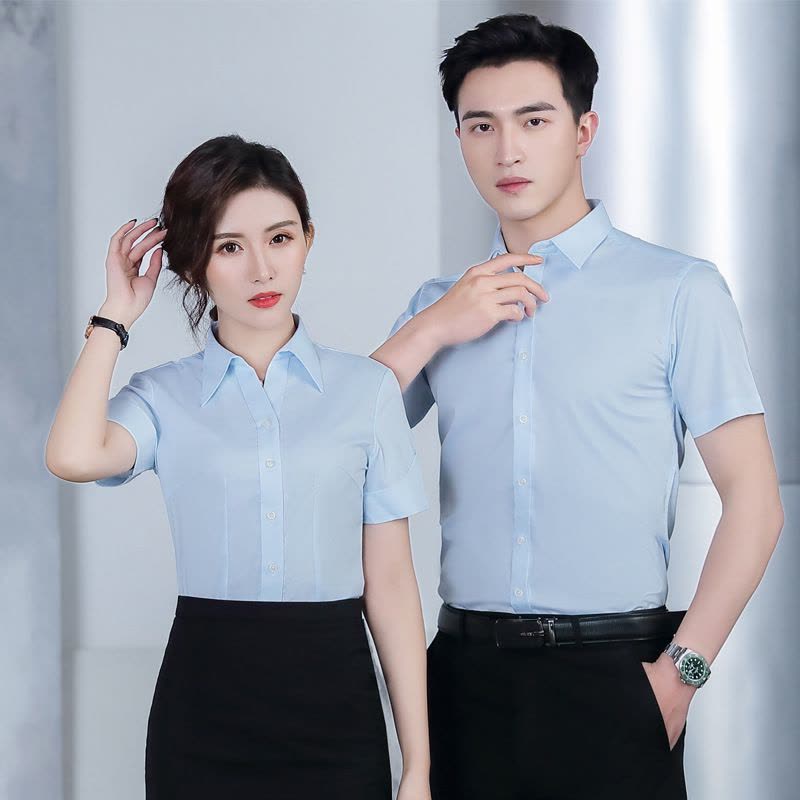 七匹狼(SEPTWOLVES) 男女短袖衬衫 棉质 成衣免烫面料 颜色 可定制 尺码备注图片