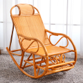 鑫环境 户外休闲藤椅真藤椅摇摇椅 老人藤摇椅 躺椅逍遥椅阳台休闲躺椅户外椅 密板浅色