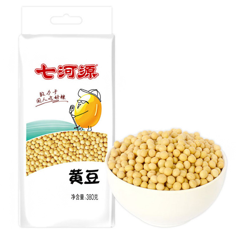 七河源 黄豆380g 国产食品 粮油 杂粮 黄豆 无添加 可发豆芽 打豆浆 大豆 五谷 真空装 大米伴侣