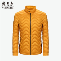 Youngor/雅戈尔2017冬男士羽绒服短款白鸭绒商务休闲外套5A07