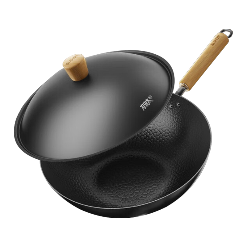苏泊尔（SUPOR）有钛铁不粘无涂层精铁炒锅 30cm EC30AYT02