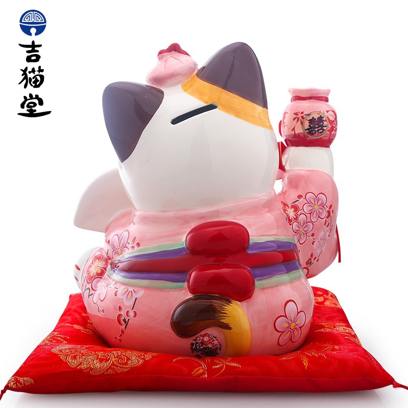 大号陶瓷和服情侣猫 对偶创意结婚 幸福良缘婚庆家居摆件 三维工匠 良缘猫猫高清大图