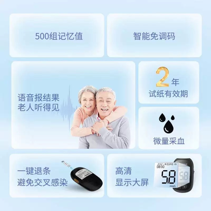 艾科乐舒血糖仪+300人份独立试纸套餐高清大图