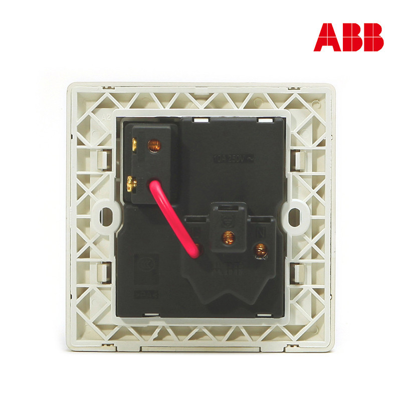 ABB开关插座 德逸珍珠金 10A一开三孔带开关插座面板AE223-PG