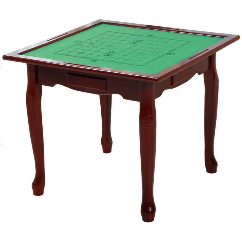 家用实木麻将桌子简易折叠手搓麻雀桌餐桌两用桌棋牌桌麻将台