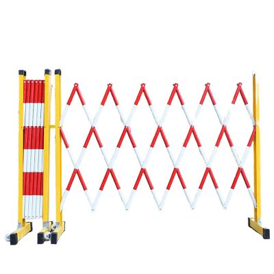 迈易斯 玻璃钢绝缘伸缩围栏 1.5M*4M 可移动式安全隔离防护栏 1.5米高,4米长 国标款 套