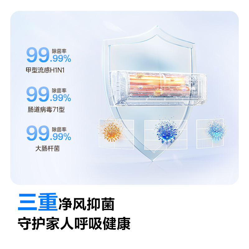 [海信出品]科龙KELON空调静省电空调 大1匹空调 新一级能效 壁挂式冷暖空调 智能 除湿空调 柔风感26GW/QS1高清大图