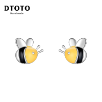 DTOTO 日韩甜美可爱少女小蜜蜂耳饰耳环耳钉纯银女