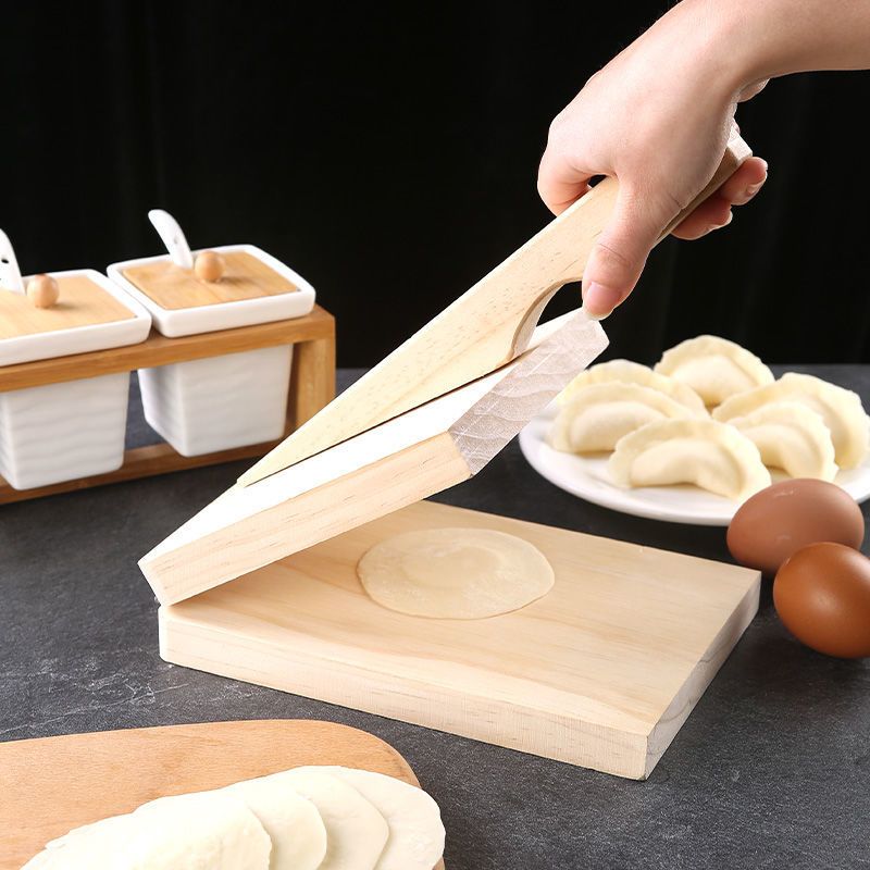 压米饺皮器实木米饺子皮板米粑皮工模具压皮压粑神器米饺皮压皮器 米饺皮压板实木