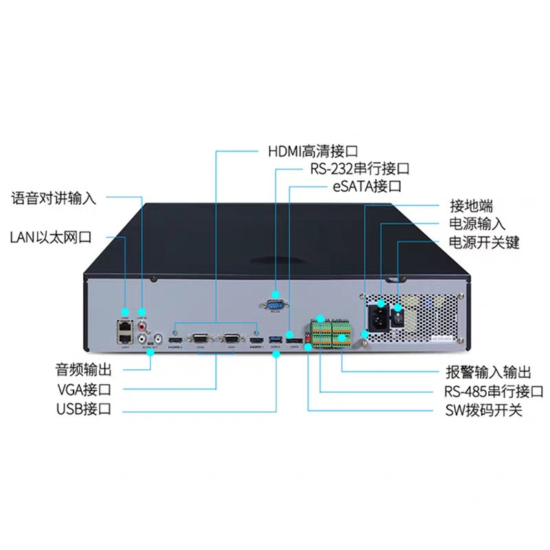 海康威视 DS-8864N-R8 64路网络硬盘录像机