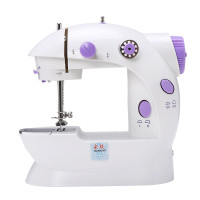 202/201型缝纫机家用电动迷你多功能小型 手动吃厚衣车脚踏 三维工匠 201（紫色）