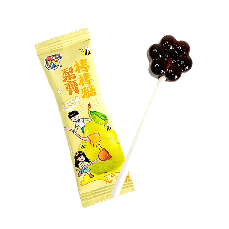 喔喔梨膏棒棒糖散装500g扁棒婚庆结婚喜糖伴手礼物休闲零食品高清大图