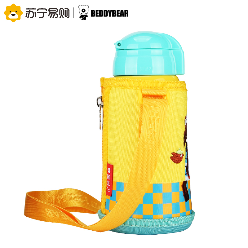杯具熊（beddybear） 儿童保温杯宝宝学饮杯带吸管直饮两用儿童水杯男女儿童不锈钢水壶 黄色小马 630ml