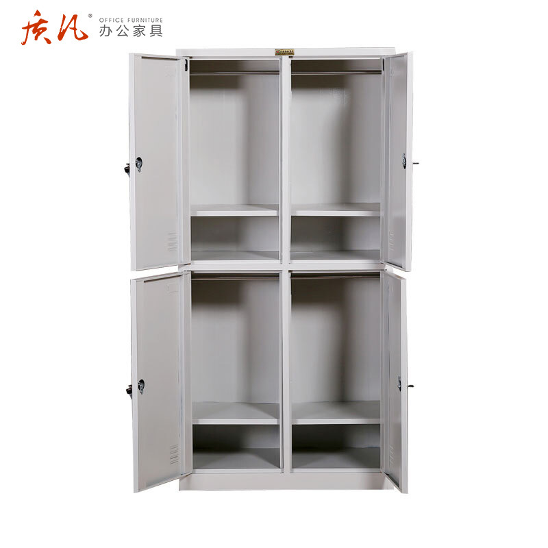 质凡钢制员工铁皮柜四门更衣柜