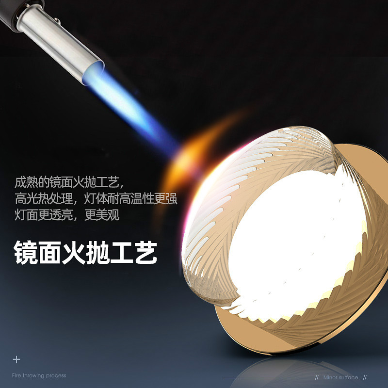 led筒灯金色暖光天花灯圆形2.5寸轻奢桶灯5w三色变光客厅吊顶孔灯