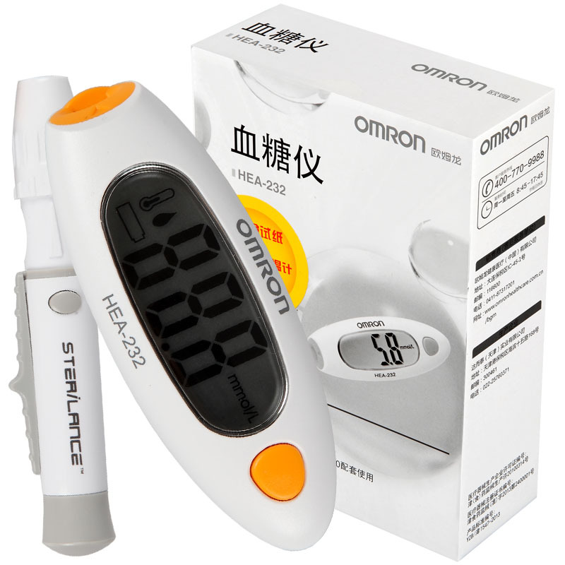 欧姆龙(OMRON)血糖仪HEA-232 家用(新老包装随机发货)