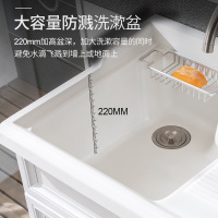 希箭太空铝浴室柜一体阳台洗衣机柜子带搓盆台盆柜组合洗衣柜伴侣组合[7天内发货]