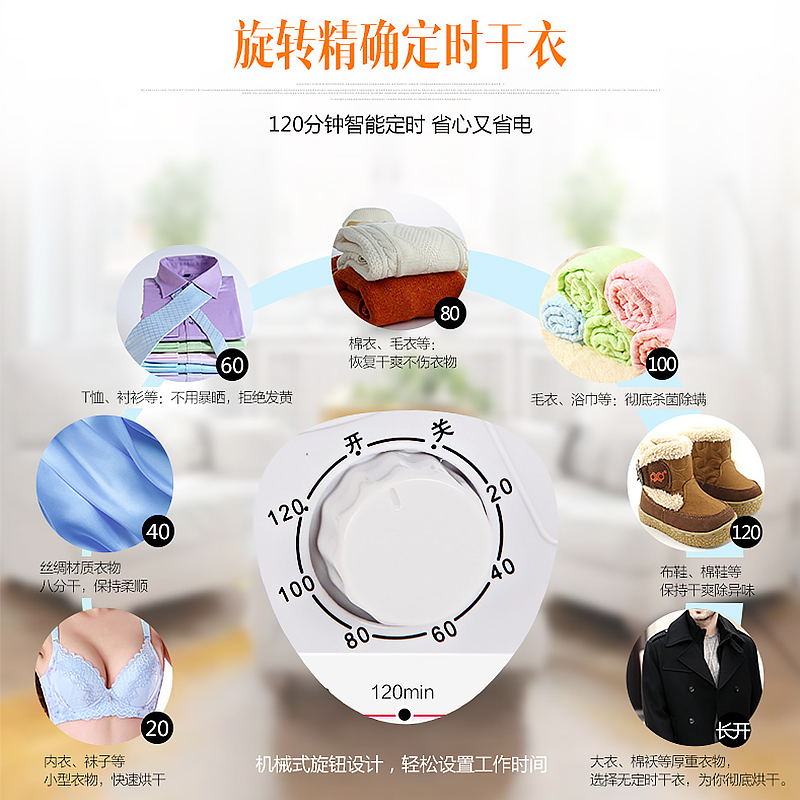 格力(GREE) 干衣机NFA-12A-WG 120min定时干衣 恒温烘干不伤衣 除菌 烘干机家用烘衣机烘干器高清大图