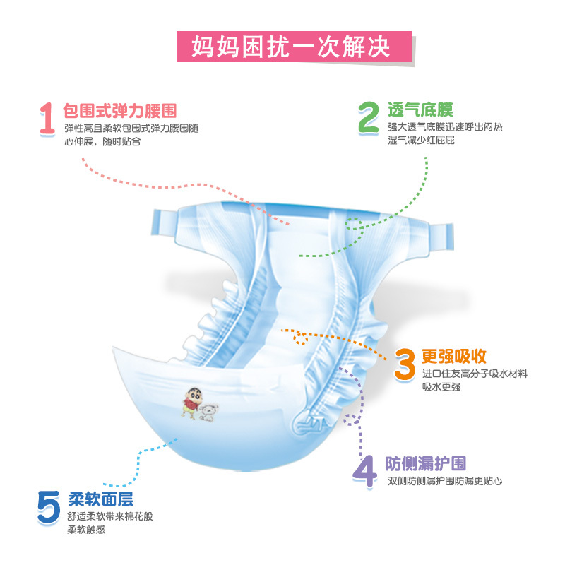 笔笔宝贝纸尿裤S30片超薄透气干爽尿不湿经济体验装包邮夏季出行旅游装