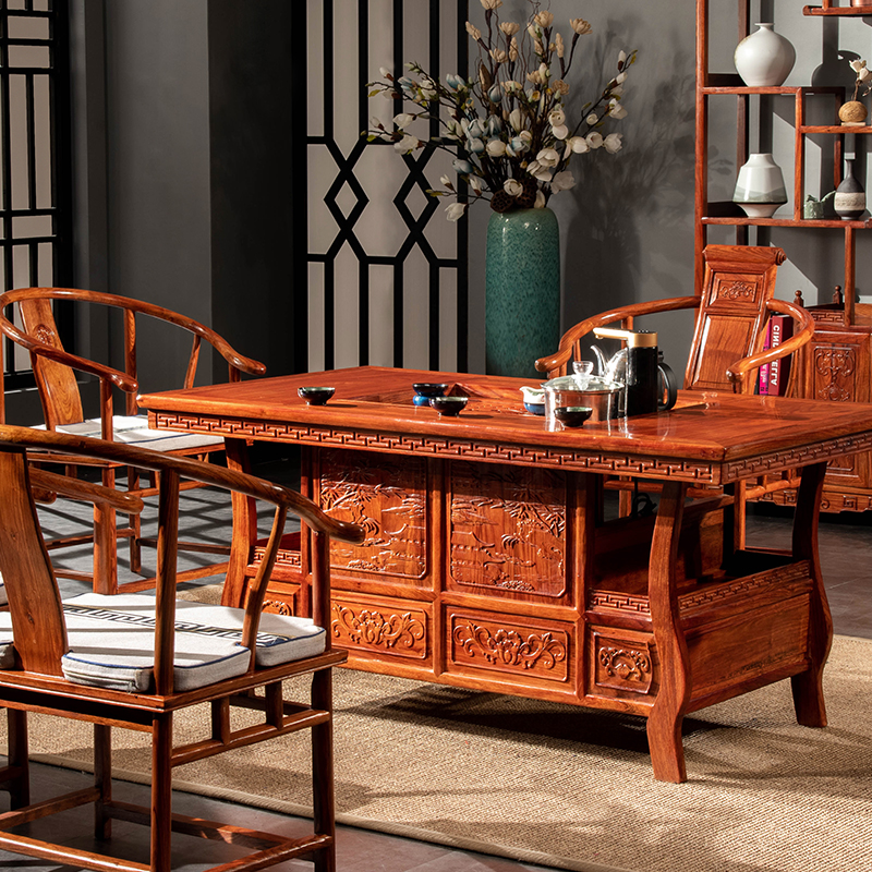 花千紫红木茶桌椅组合刺猬紫檀客厅茶几实木花梨木茶台新中式禅意茶桌图片 高清实拍大图 苏宁易购 花千紫红木茶桌椅组合刺猬紫檀客厅茶几实木花梨木茶台新中式禅意茶桌图片 高清实拍大图 苏宁易购