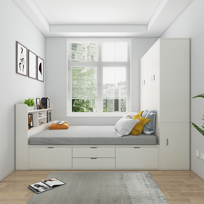 迪玛森定制小户型榻榻米床衣柜组合储物衣柜床多功能床柜一体踏踏米床