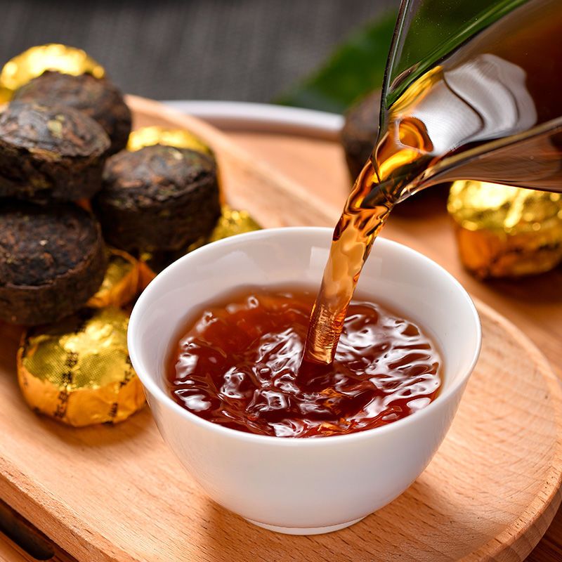 云南普洱茶熟茶糯米香小沱陈年普洱小金沱茶叶别墨记糯香尝鲜试喝50克