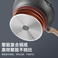 荣事达(Royalstar)24cm火红点麦饭石深煎锅煎炒两用不粘锅家用平底炒菜锅电磁炉燃气通用RA11221301