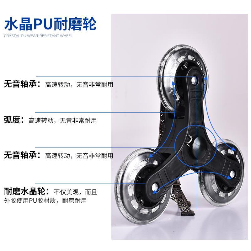 购物车买菜小拉车轻便携推车折叠式老年爬楼手推拉杆超市家用拖车平头[轴承6轮]豪华青加扣板