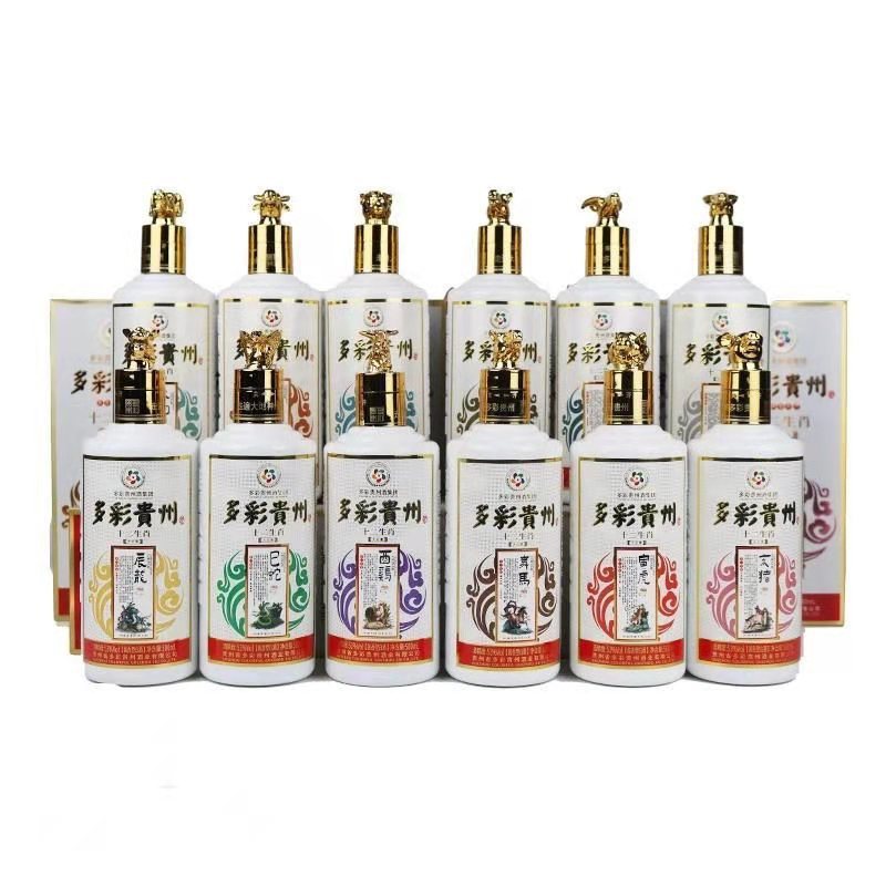 colorful guizhou/多彩贵州多彩贵州十二生肖纪念酒53度酱香型12*500