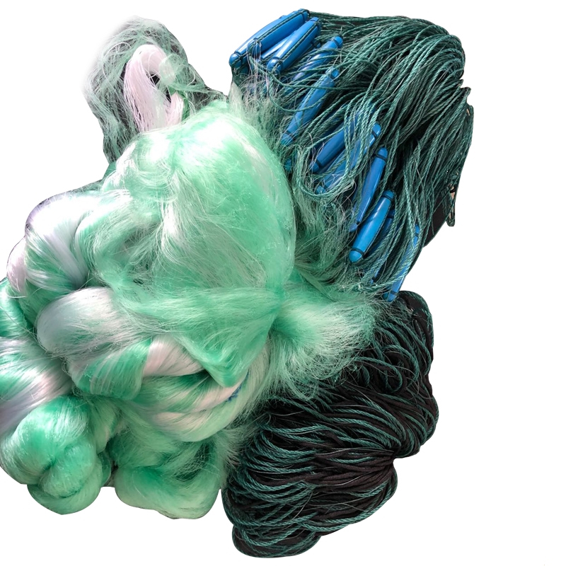 闪电客三层渔网沉网鱼网粘网丝网沉网加重加粗加密塑料浮绳坠水库鱼网