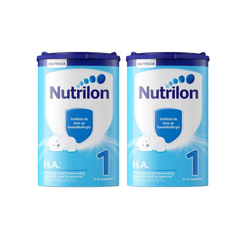 荷兰Nutrilon 诺优能牛栏原装进口HA1段适度轻度部分半水解特殊配方婴幼儿奶粉治过敏腹泻750g 适合0-6个月图片
