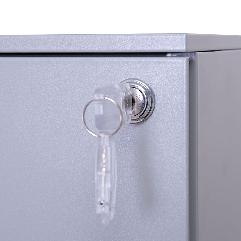 臻远 ZY-HDGB-03 钢制活动柜办公文件柜三抽储物矮柜 侧拉款闪银灰色高清大图