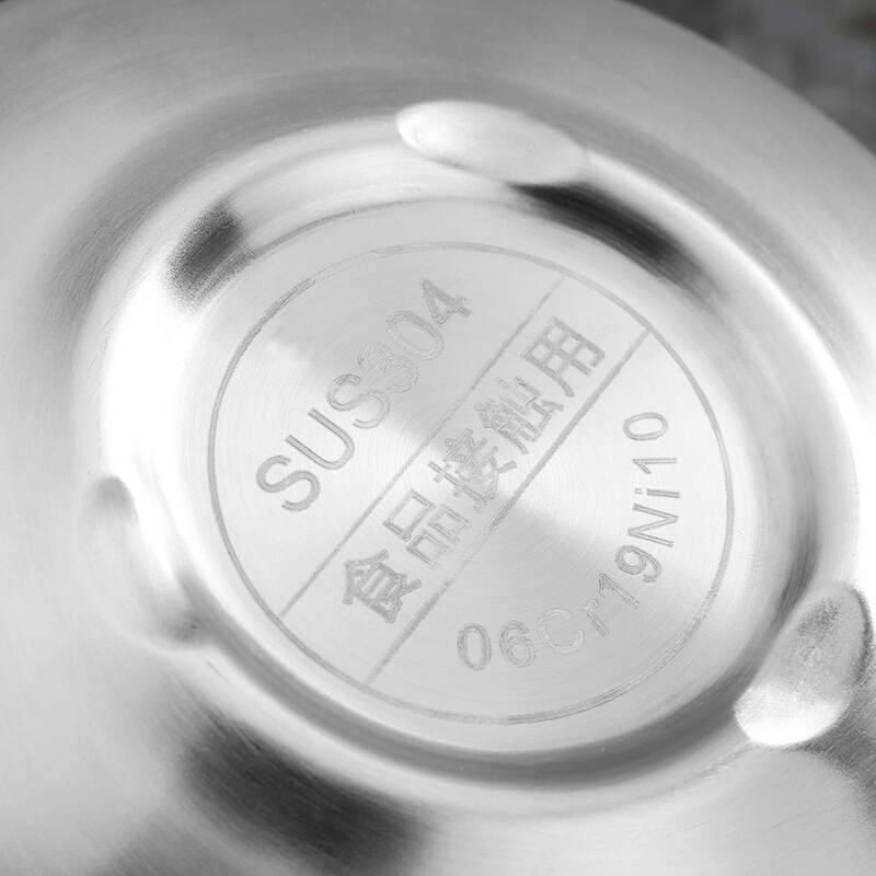 美厨 MCWA745 304不锈钢碗 加厚大汤碗双层隔热 餐具面碗 20CM(单位:个)