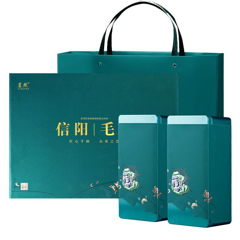 信阳毛尖礼盒茶叶绿茶新茶春茶雨前嫩芽毛尖礼盒装半斤装250g视频