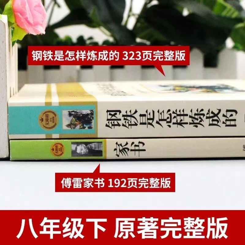 新八年级下]经典常谈+钢铁是怎样炼成的 八年级下 [正版]八年级下册经典常谈和钢铁是怎样炼成的长谈朱自清著原著初中课外书