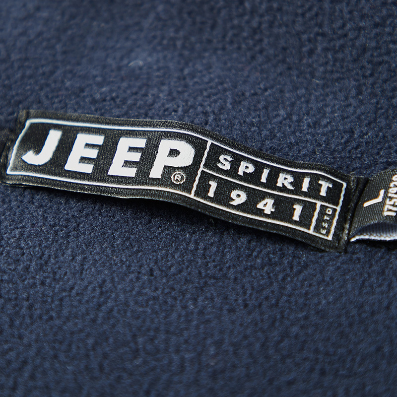 JEEP SPIRIT吉普男士抓绒夹克立领防风轻便开衫外套秋冬户外青年运动摇粒绒上衣