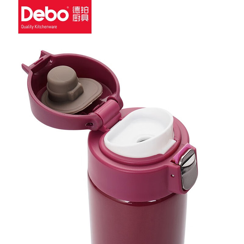 Debo德铂 托马斯304不锈钢内胆双层保温杯 DEP-719 红色480ml/个