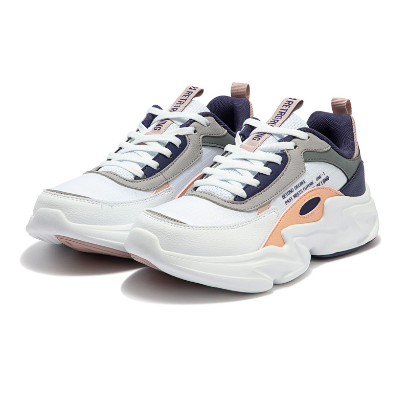 361运动鞋女鞋秋季老爹鞋皮面休闲鞋女士轻便跑步鞋