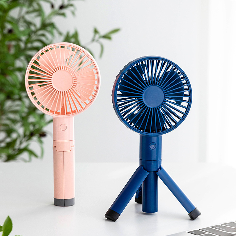 三角支架手持风扇xtl563可收纳三脚架迷你usb风扇便携充电桌面小风扇