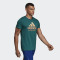 阿迪达斯 （adidas）春夏新款羽毛球短袖男女款圆领T恤纯棉休闲运动短袖 针织速干透气 男款绿色DI0450