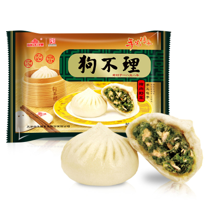 天津 狗不理 冷冻手工野菜包子420g(12个)