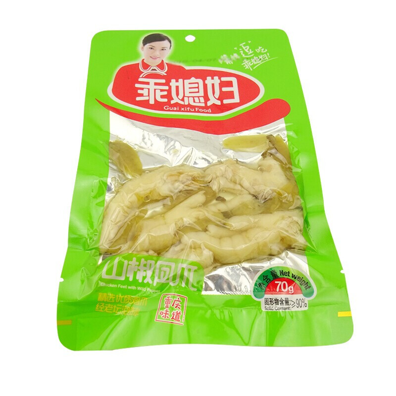 乖媳妇重庆特产山椒凤爪70gx5包装泡椒鸡爪零凤爪
