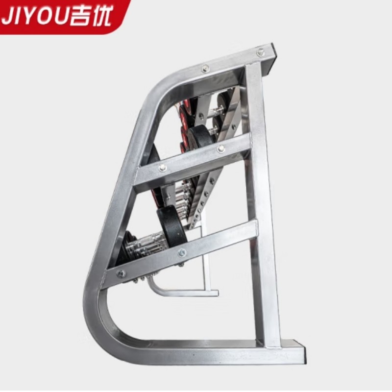 吉优JY-F9005 包胶哑铃固定式哑铃套装力量训练健身房专用12付装含三层哑铃架高清大图