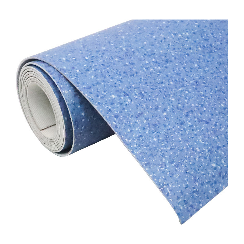 天空桥 阻燃地板 深蓝碎石纹2.0mm 平方米高清大图