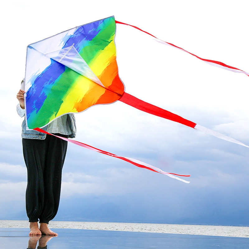 彩虹风筝儿童微风易飞个性网红闪电客风筝大型风筝大人专用